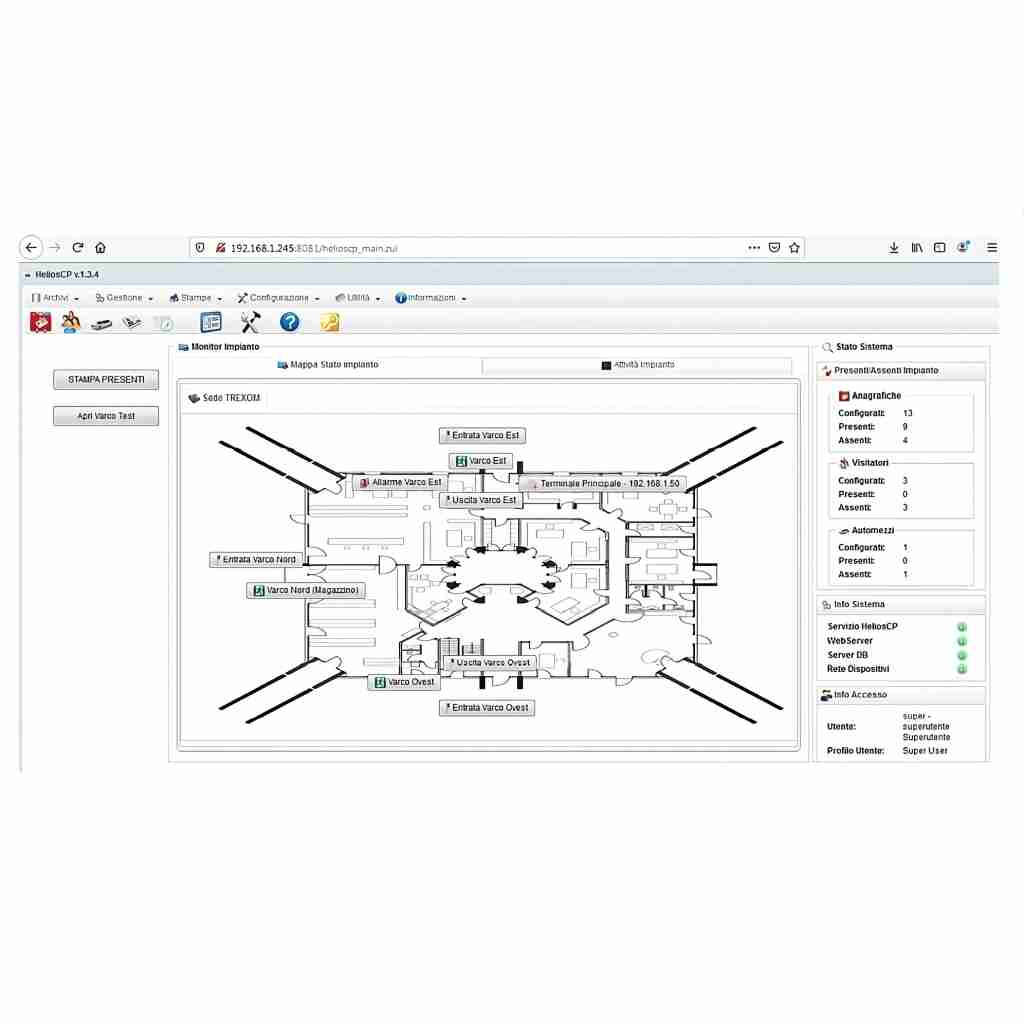 Controllo accessi Helios CP